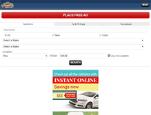 Tablet Screenshot of cartrucktrader.com